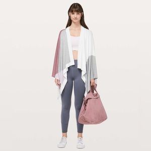 Lululemon Hatha Wrap Quicksand Misty Pink White Heathered Core Light Grey OS O1